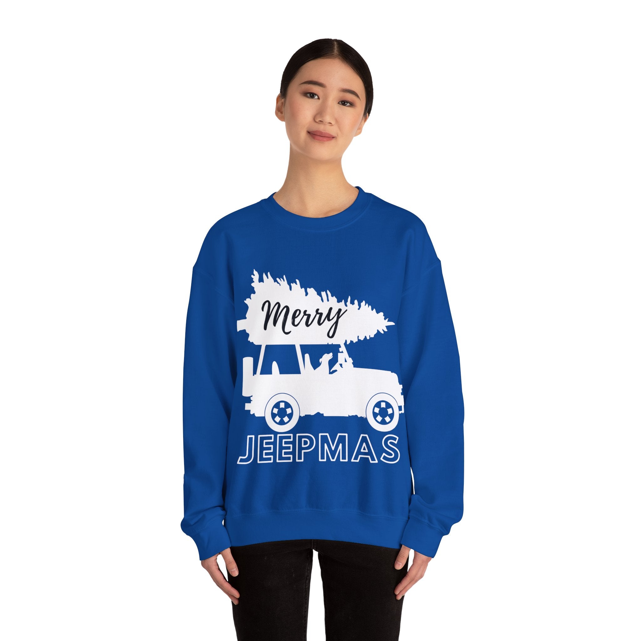 Merry Jeepmas Crewneck Sweatshirt - White Print
