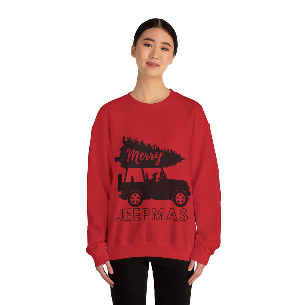 Merry Jeepmas Crewneck Sweatshirt - Black Print