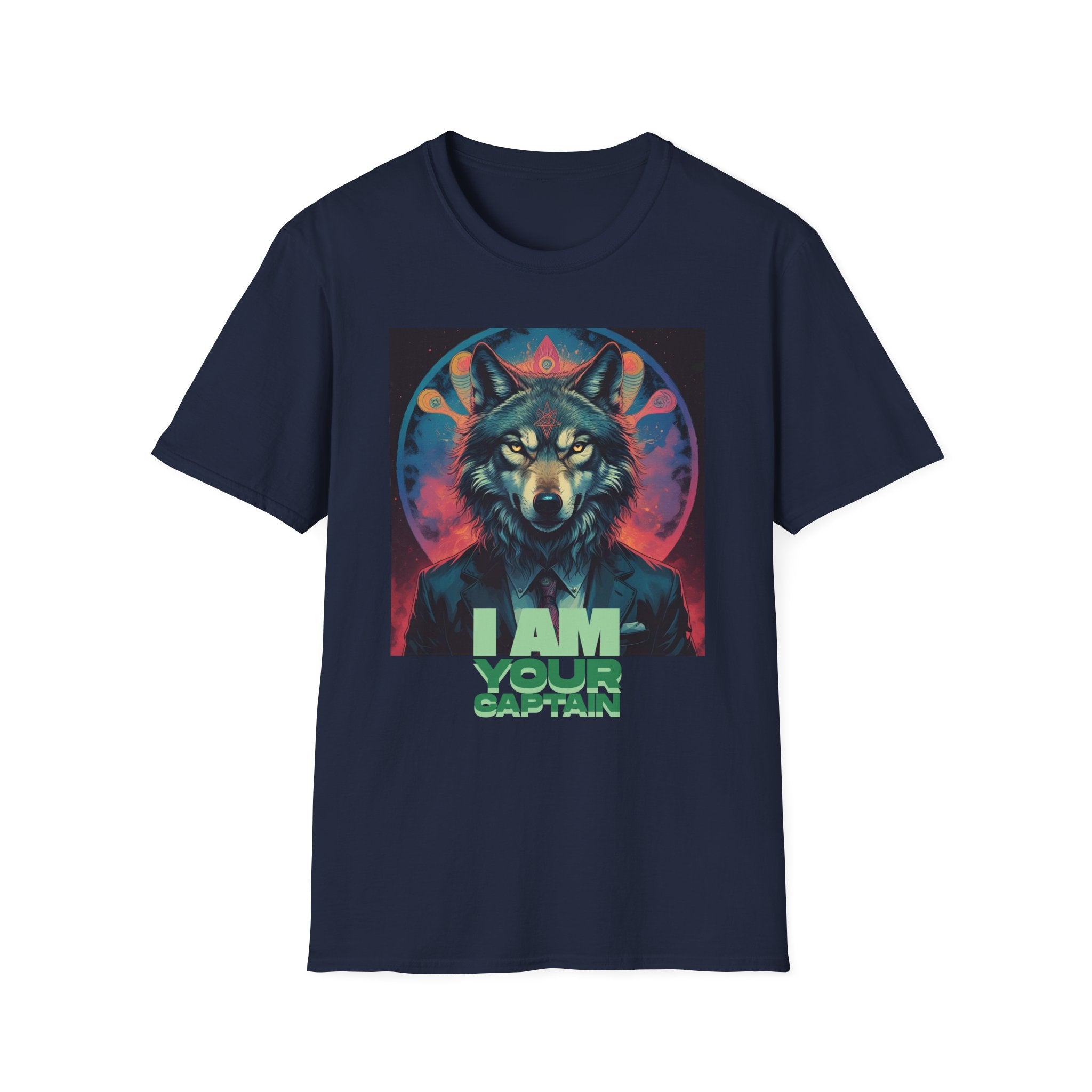 Space Wolf Unisex T-Shirt, Sci-Fi Psychedelic Wolf, I Am Your Captain, Cosmic Tee, Galaxy Shirt