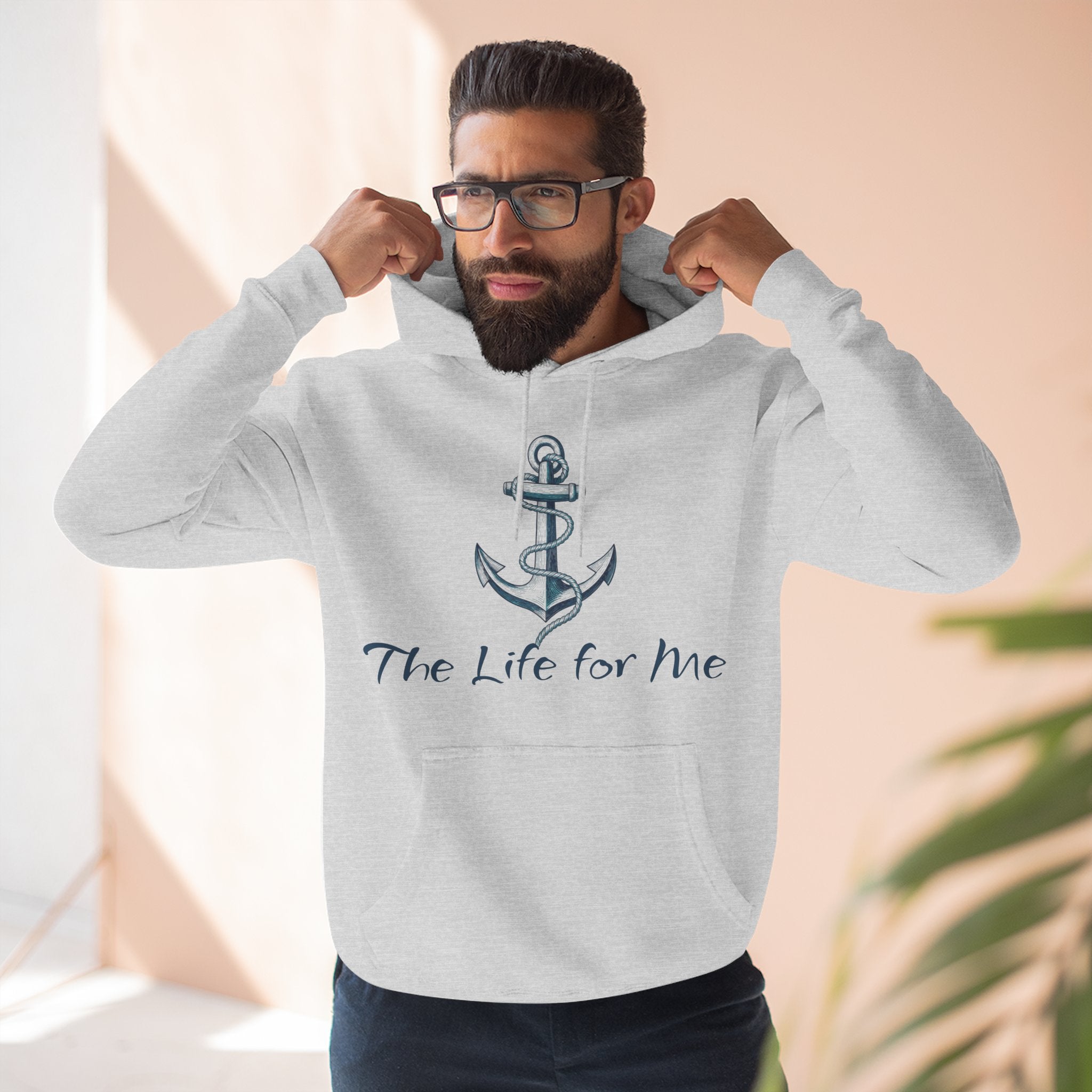 Anchor Graphic Hoodie — "The Life for Me" Nautical Pullover