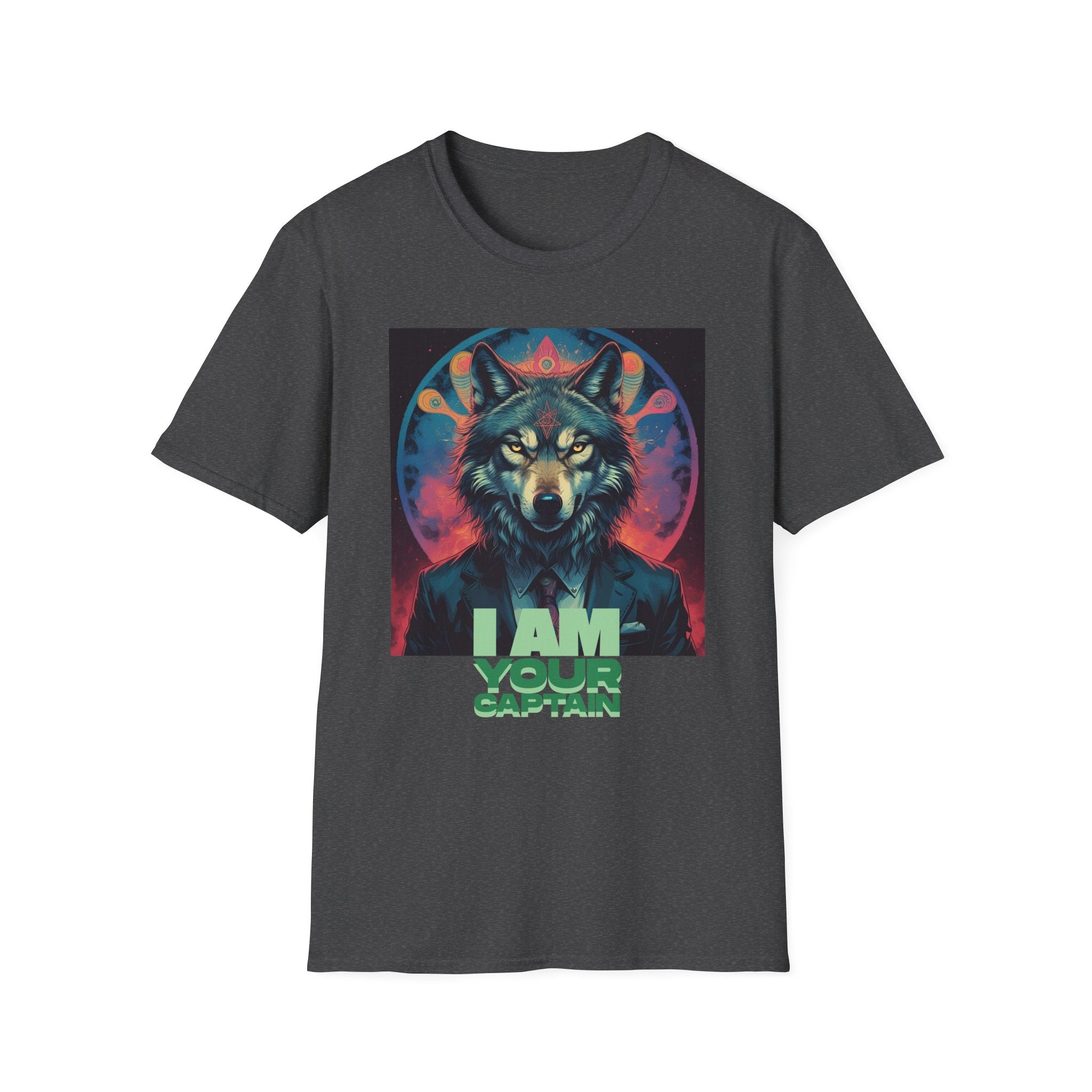 Space Wolf Unisex T-Shirt, Sci-Fi Psychedelic Wolf, I Am Your Captain, Cosmic Tee, Galaxy Shirt