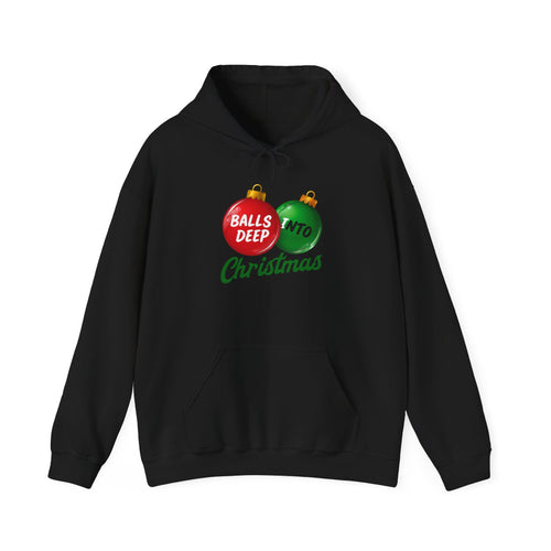 Balls Deep into Christmas Unisex Heavy Blend™ Hooded Sweatshirt