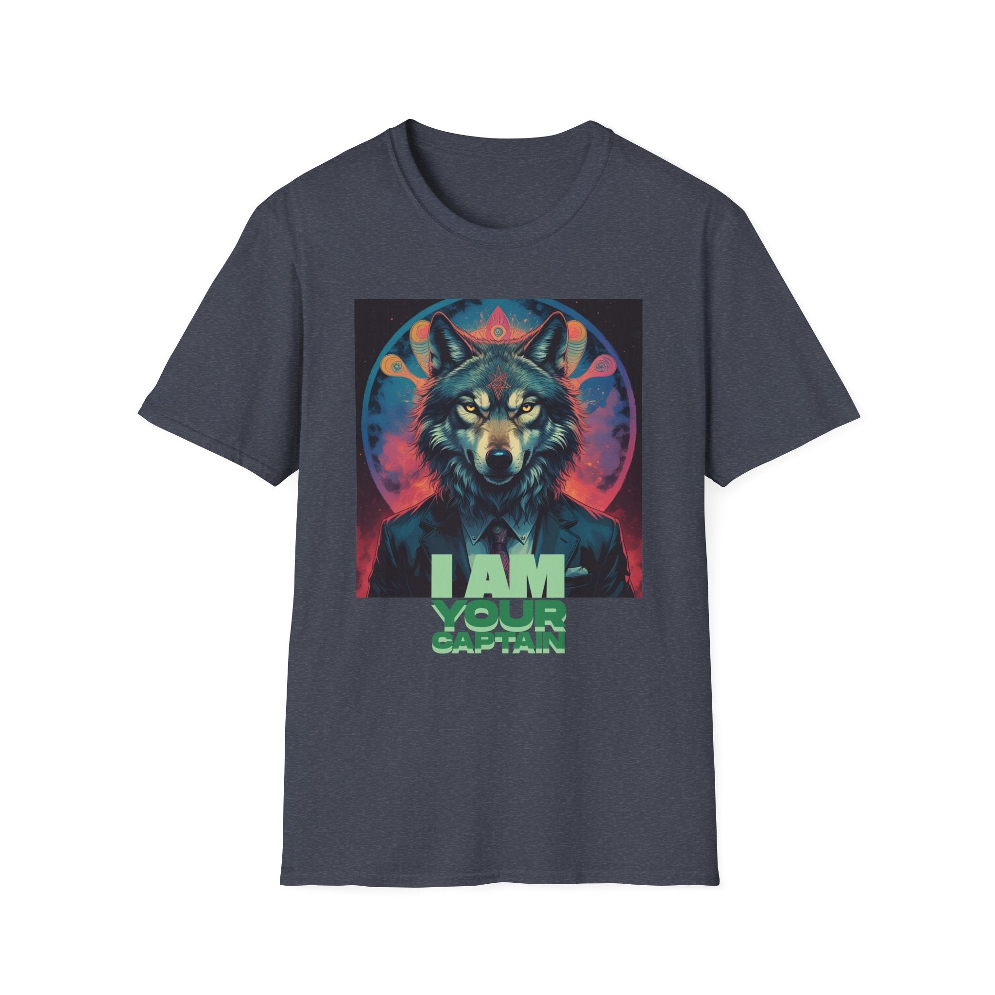 Space Wolf Unisex T-Shirt, Sci-Fi Psychedelic Wolf, I Am Your Captain, Cosmic Tee, Galaxy Shirt