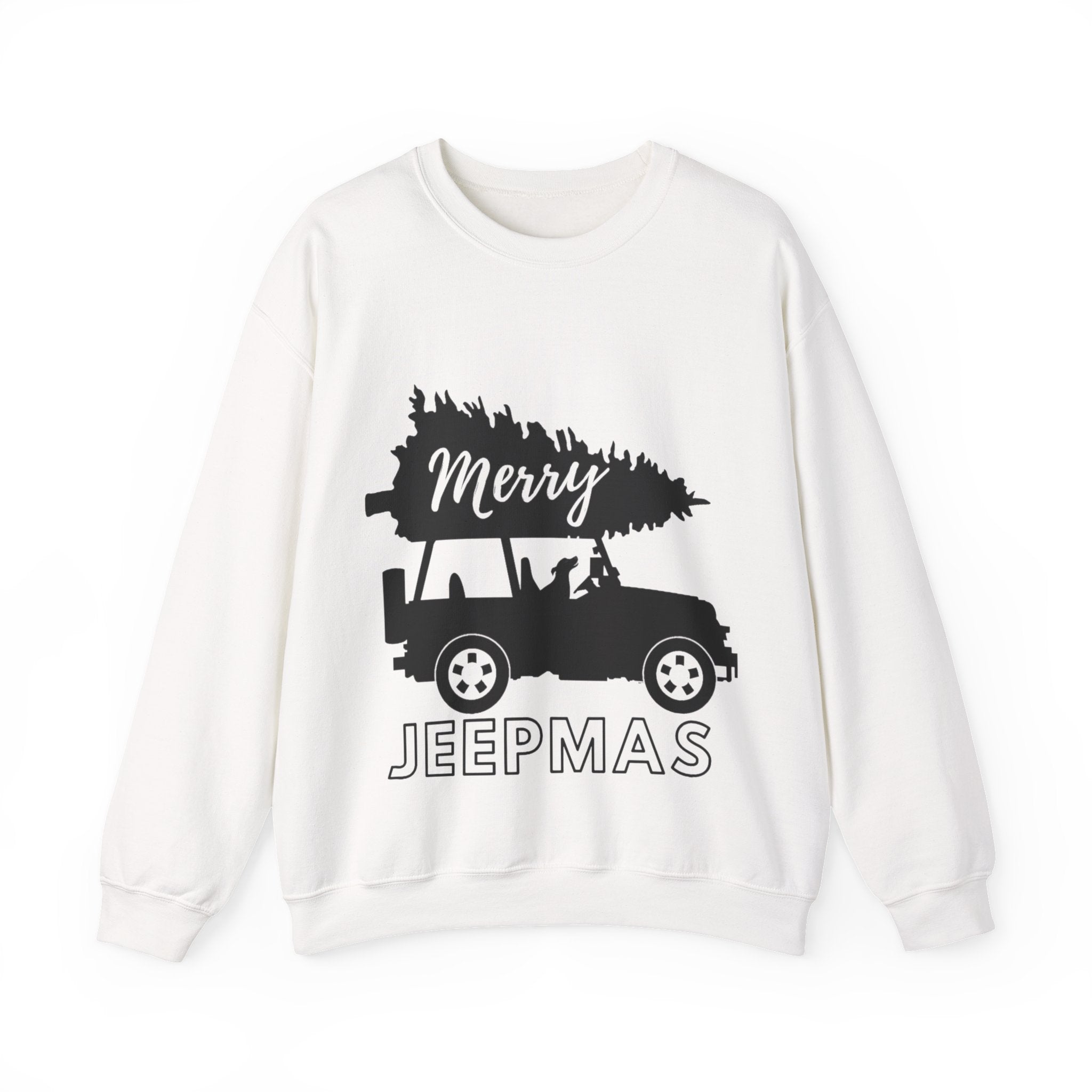 Merry Jeepmas Crewneck Sweatshirt - Black Print