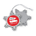 Merry Jeepmas Pewter Snowflake Ornament