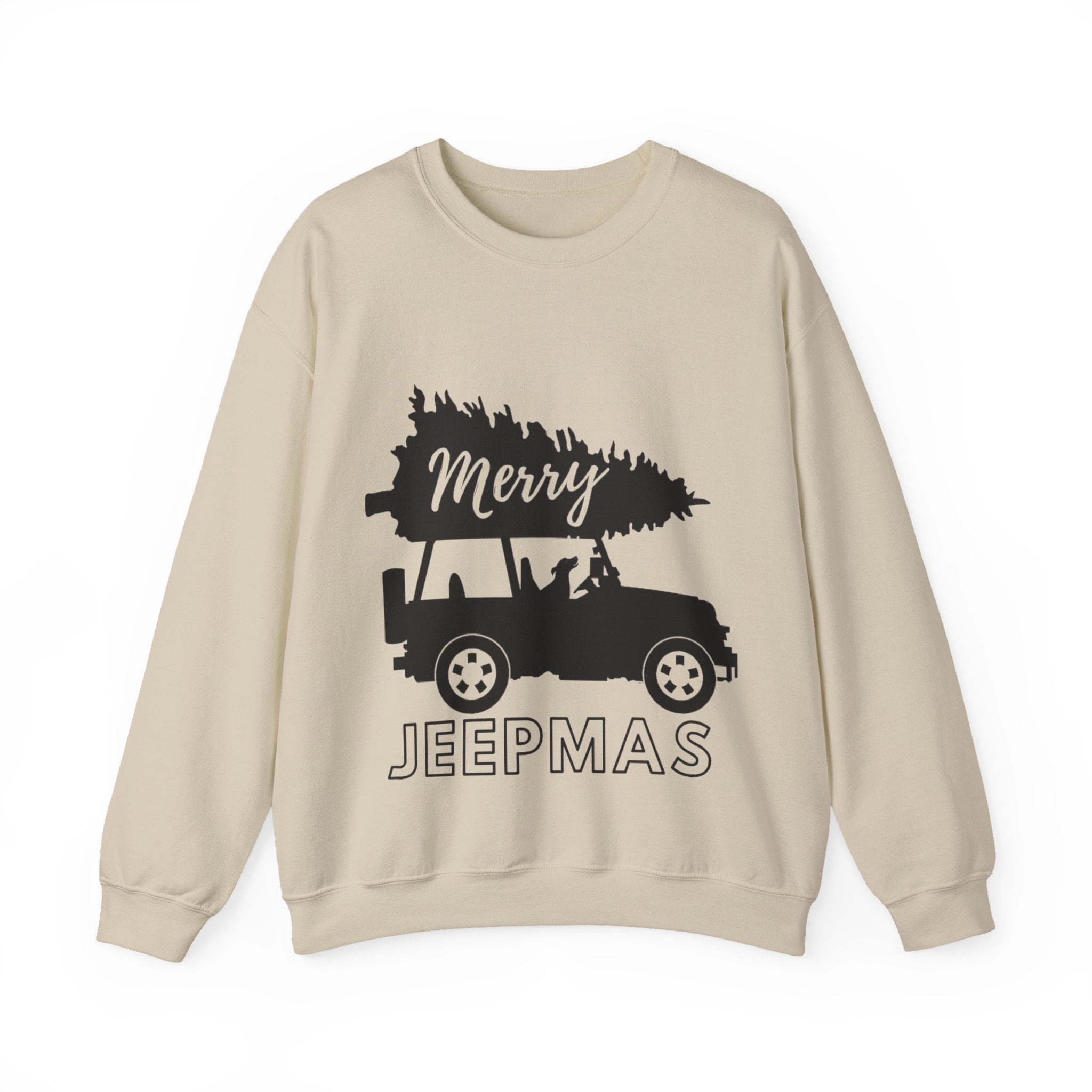 Merry Jeepmas Crewneck Sweatshirt - Black Print