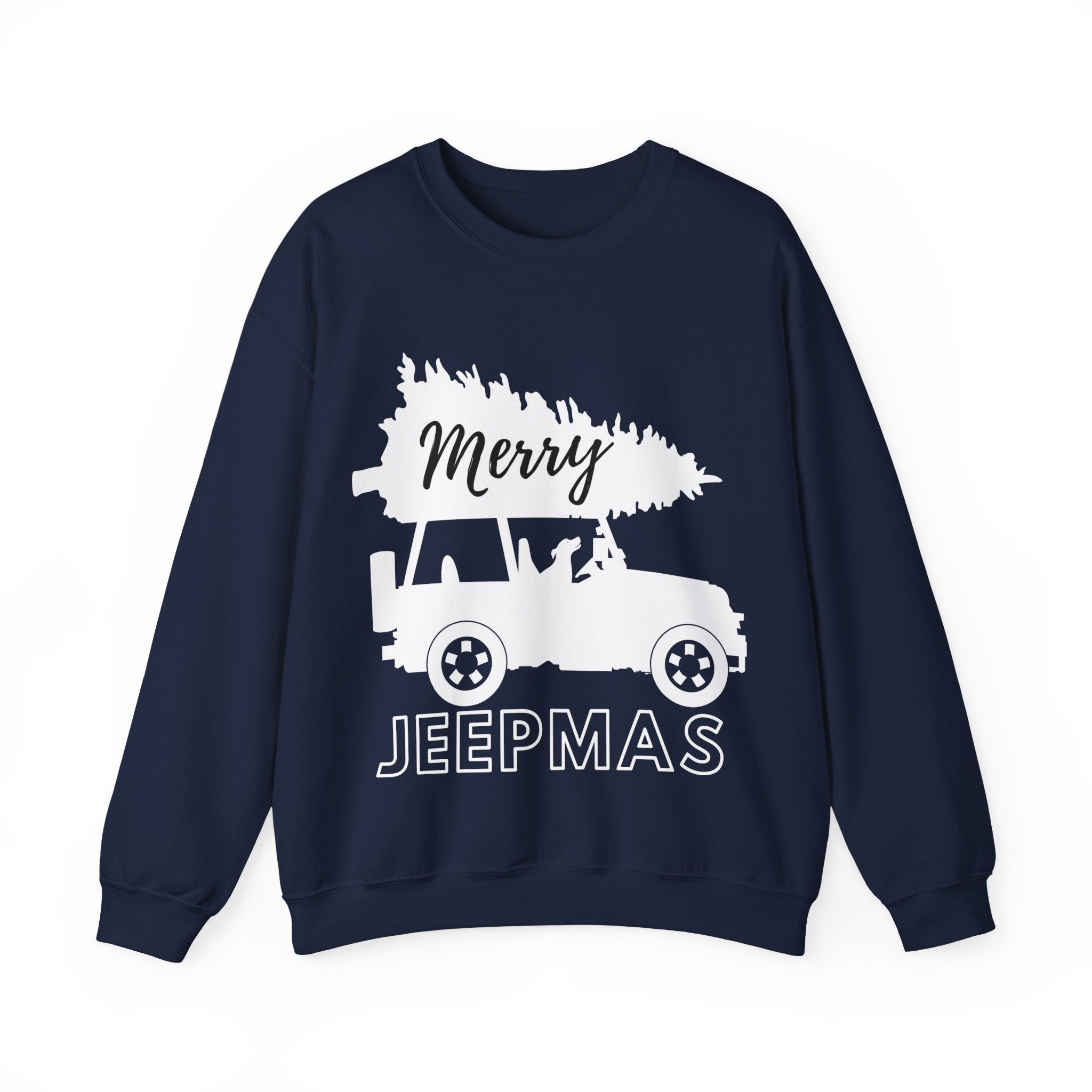 Merry Jeepmas Crewneck Sweatshirt - White Print