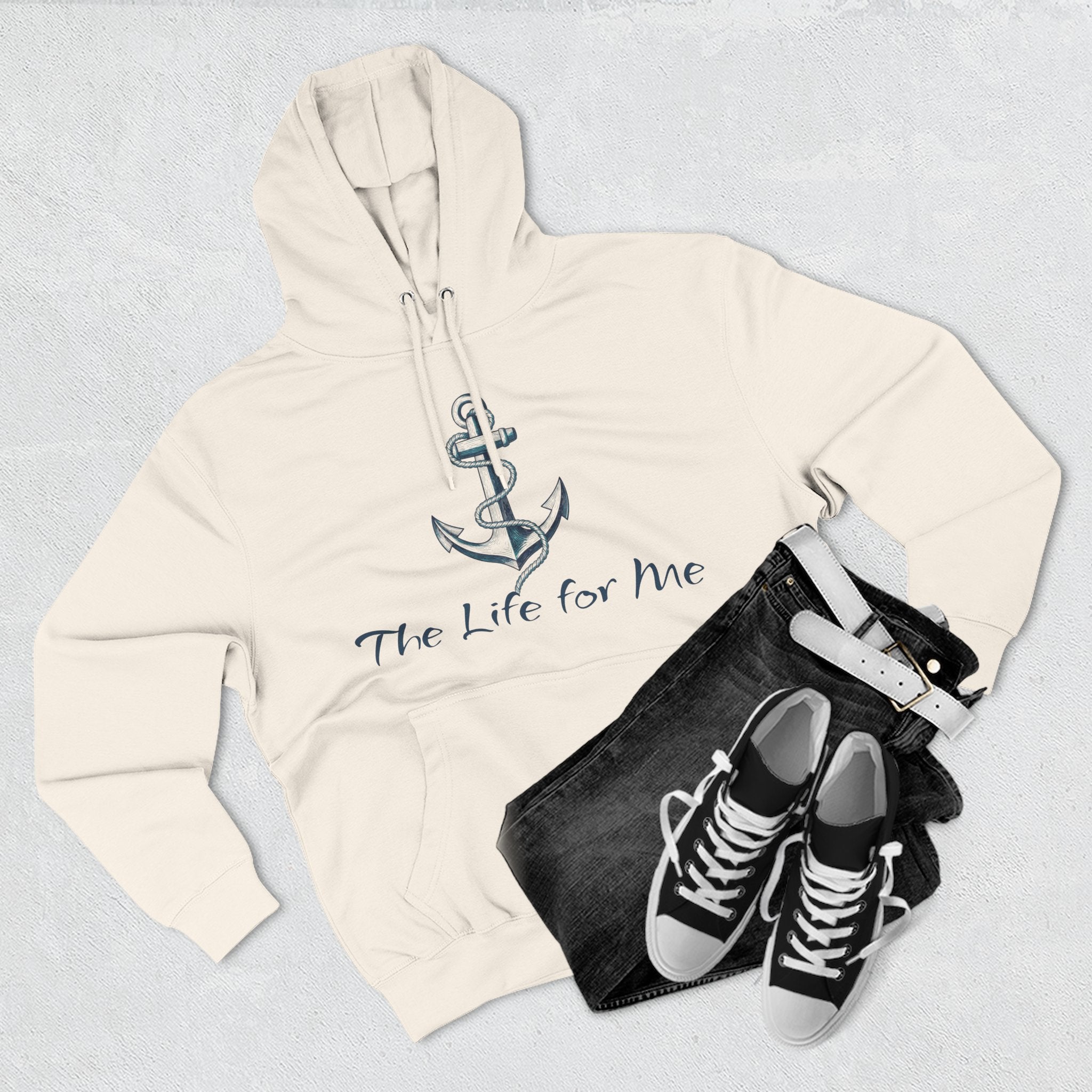 Anchor Graphic Hoodie — "The Life for Me" Nautical Pullover