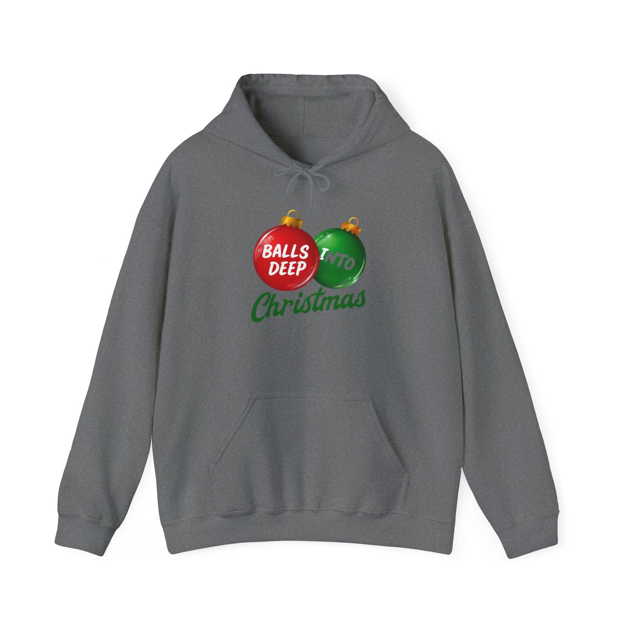 Balls Deep into Christmas Unisex Heavy Blend™ Hooded Sweatshirt