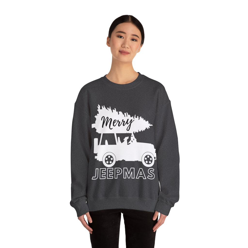 Merry Jeepmas Crewneck Sweatshirt - White Print