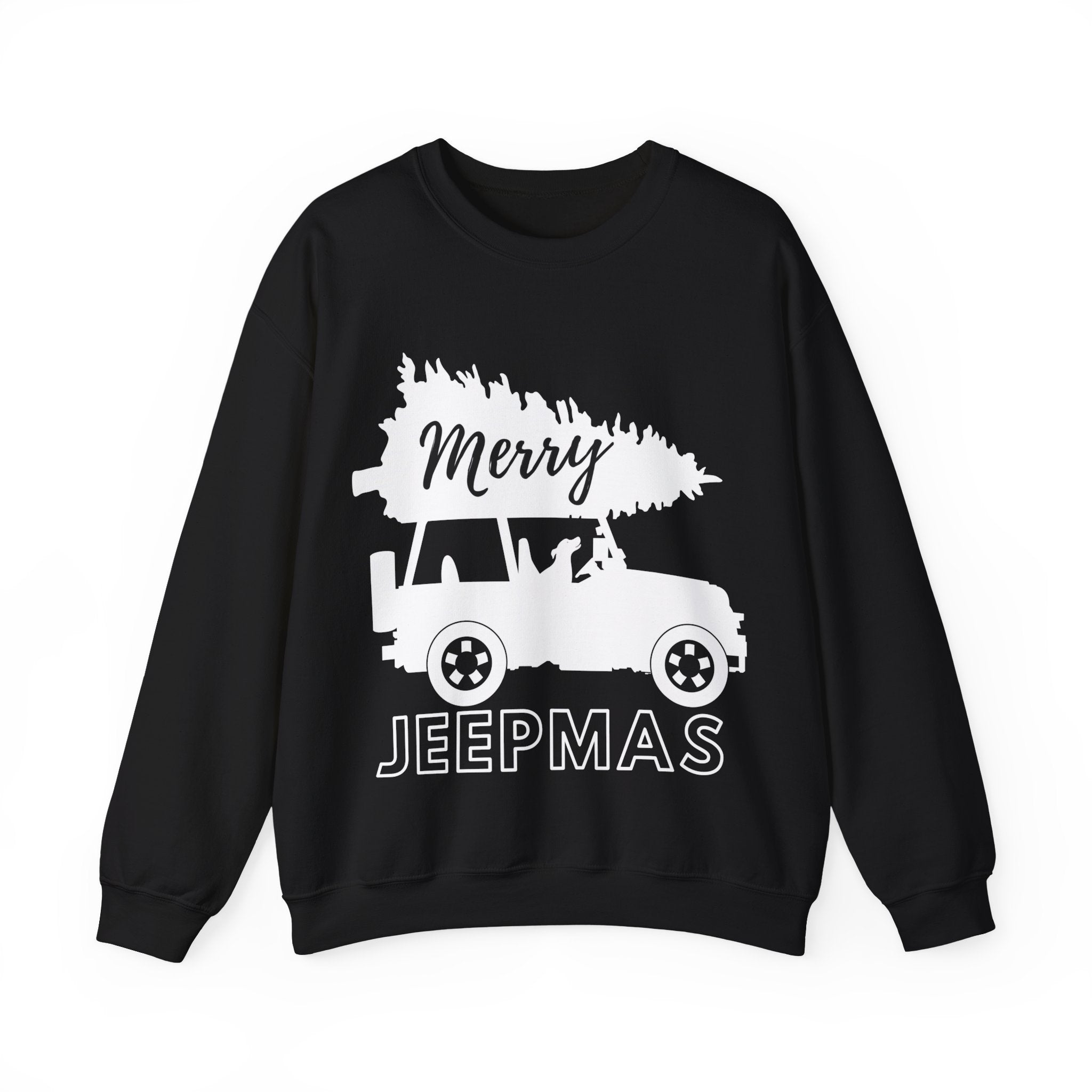 Merry Jeepmas Crewneck Sweatshirt - White Print