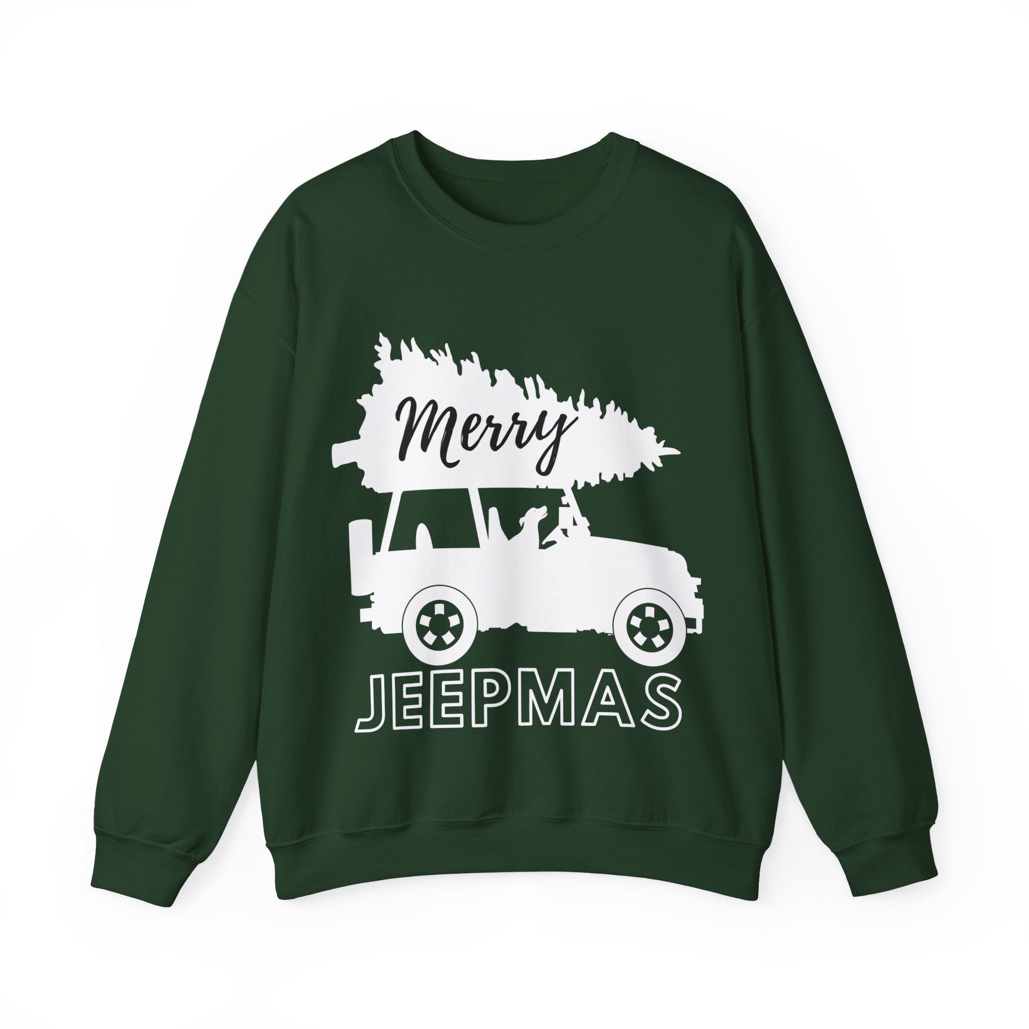 Merry Jeepmas Crewneck Sweatshirt - White Print