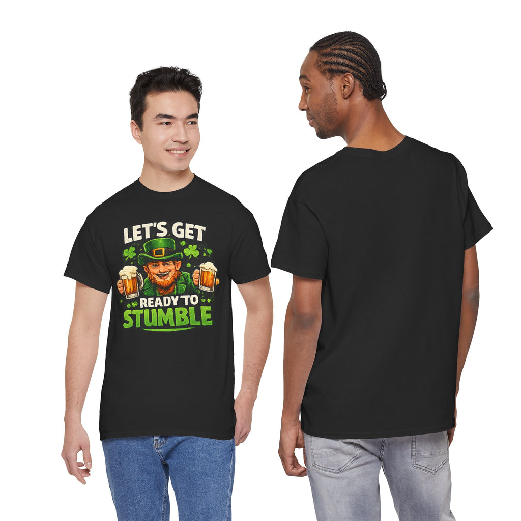 ☘ St. Patrick's Day Shirt — "Let's Get Ready to Stumble" Leprechaun Beer Tee | 100% Cotton