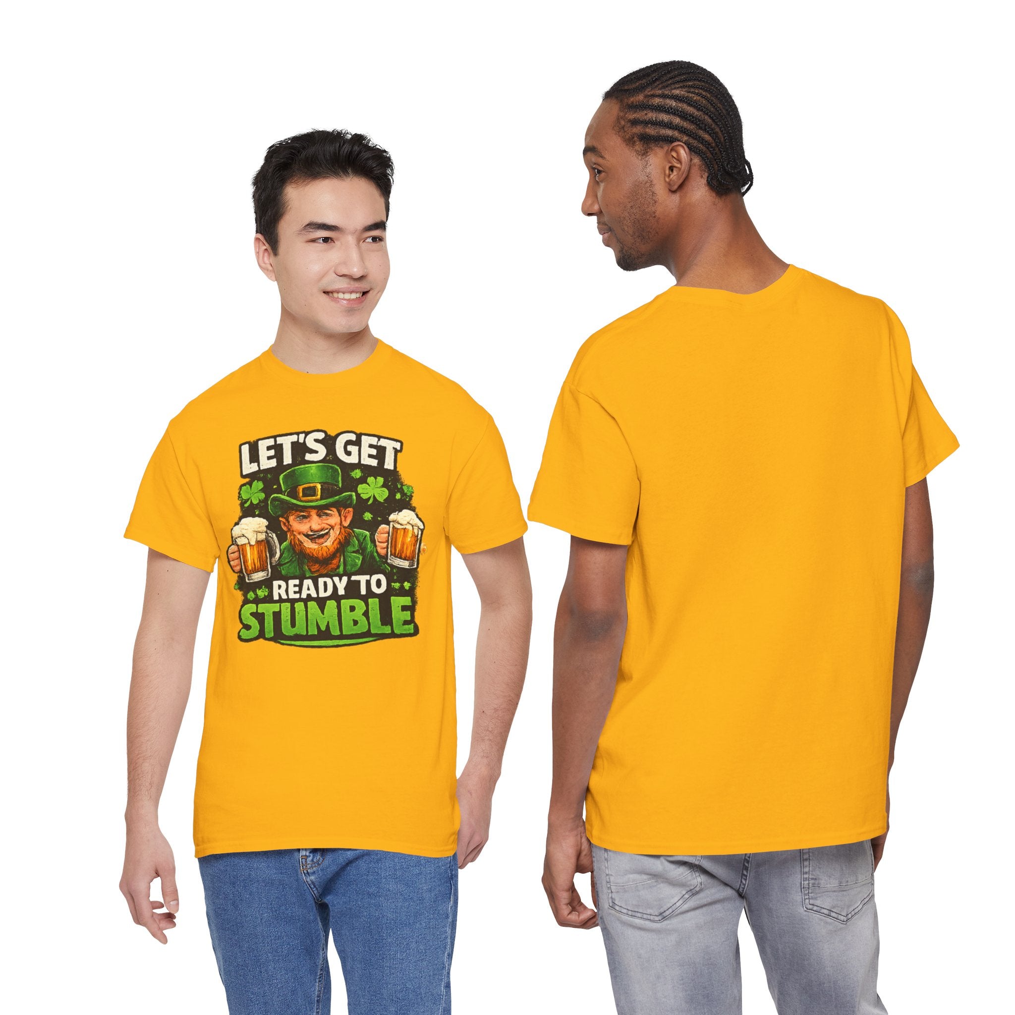 ☘ St. Patrick's Day Shirt — "Let's Get Ready to Stumble" Leprechaun Beer Tee | 100% Cotton