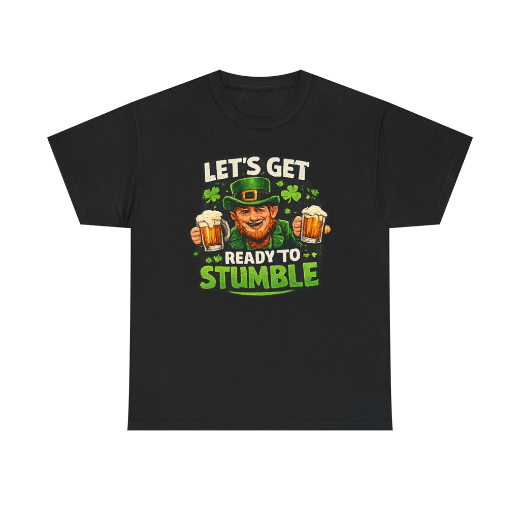 ☘ St. Patrick's Day Shirt — "Let's Get Ready to Stumble" Leprechaun Beer Tee | 100% Cotton