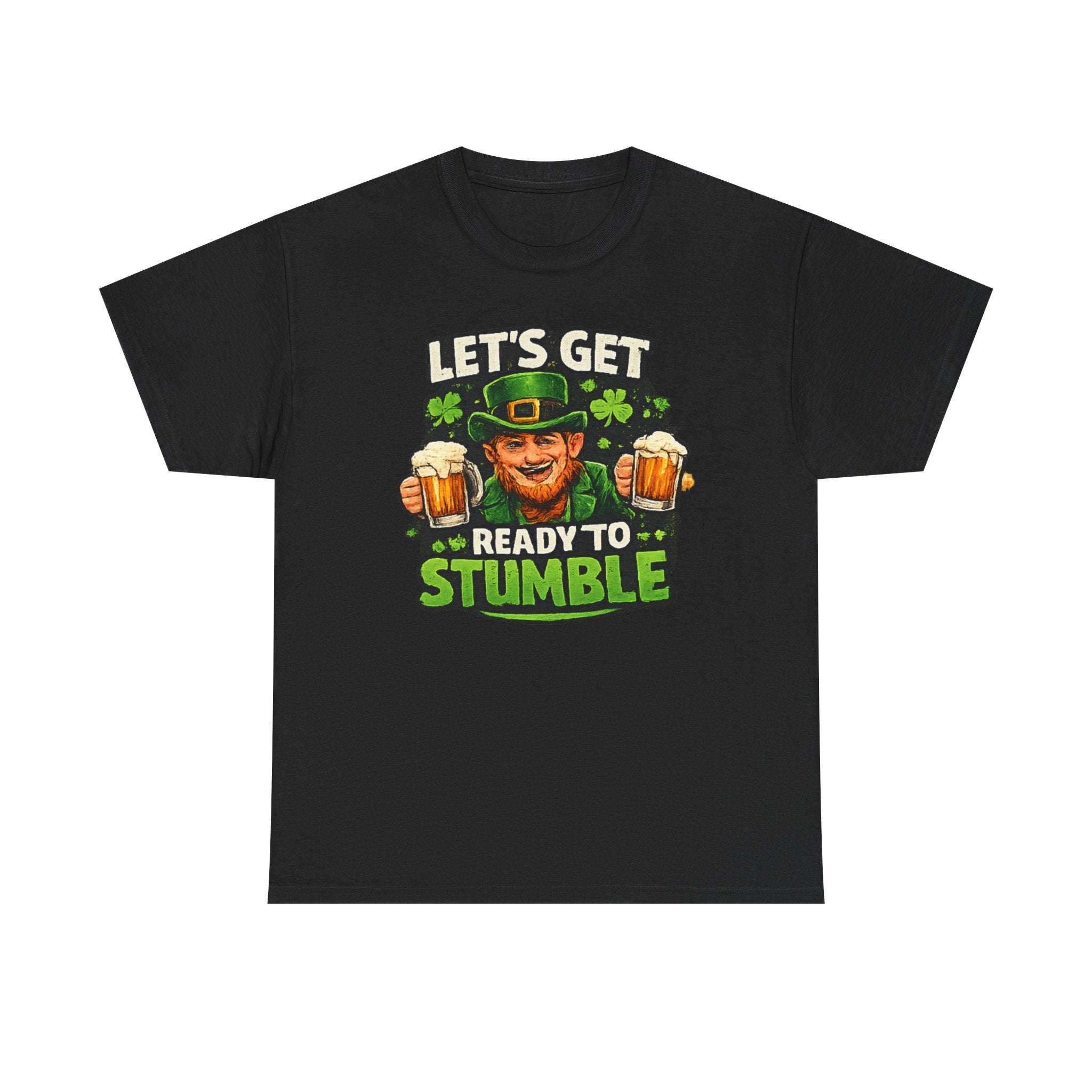 ☘ St. Patrick's Day Shirt — "Let's Get Ready to Stumble" Leprechaun Beer Tee | 100% Cotton