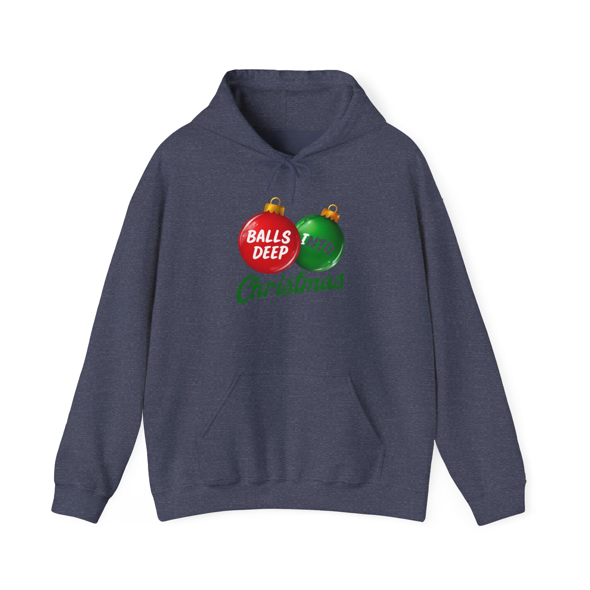 Balls Deep into Christmas Unisex Heavy Blend™ Hooded Sweatshirt