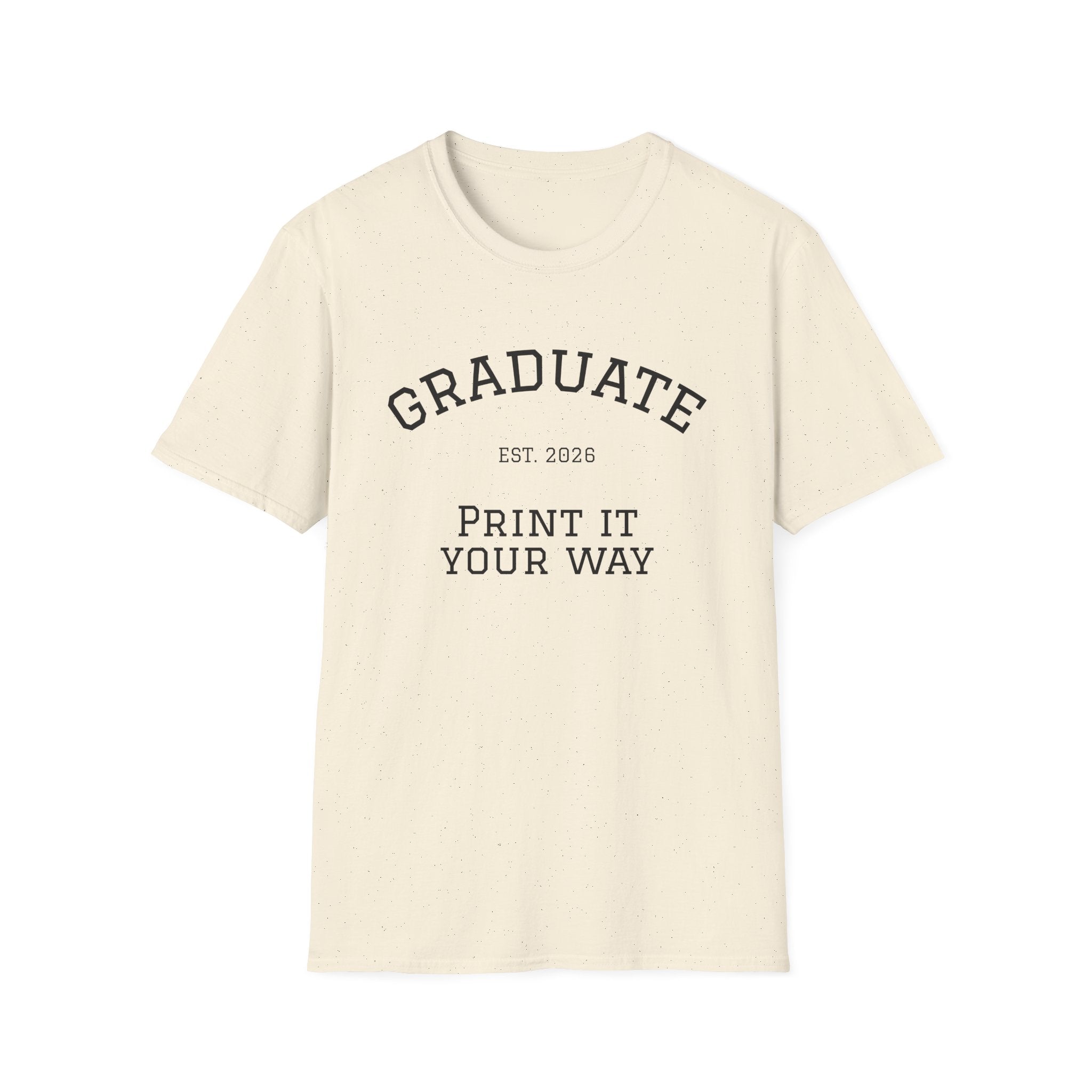 Graduate Softstyle T-Shirt | Customizable Tee for Graduation, Unisex Gift, Class of 2023, Personalized Apparel, Graduate Celebration