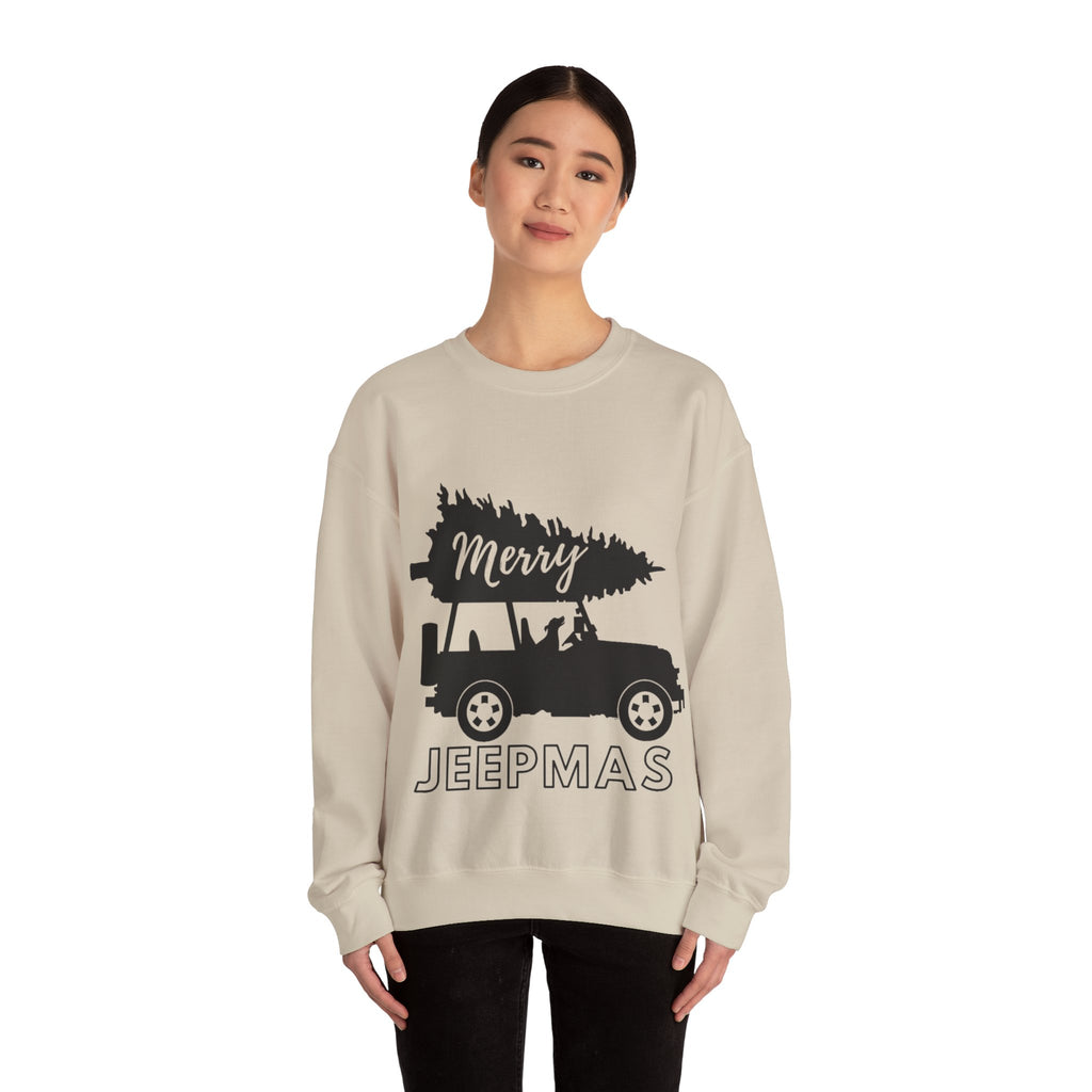 Merry Jeepmas Crewneck Sweatshirt - Black Print