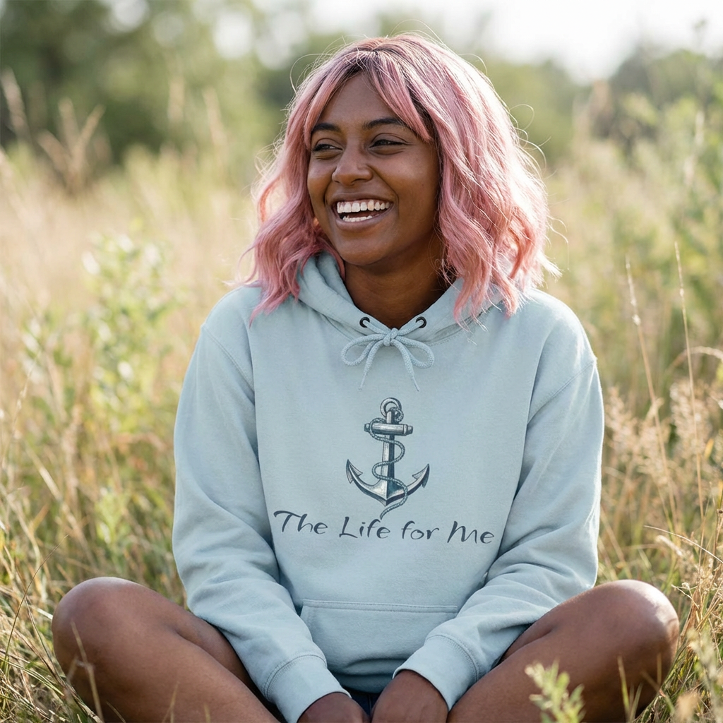 Anchor Graphic Hoodie — "The Life for Me" Nautical Pullover