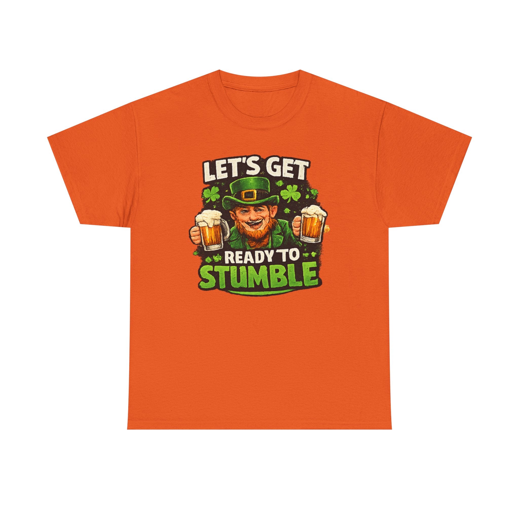 ☘ St. Patrick's Day Shirt — "Let's Get Ready to Stumble" Leprechaun Beer Tee | 100% Cotton