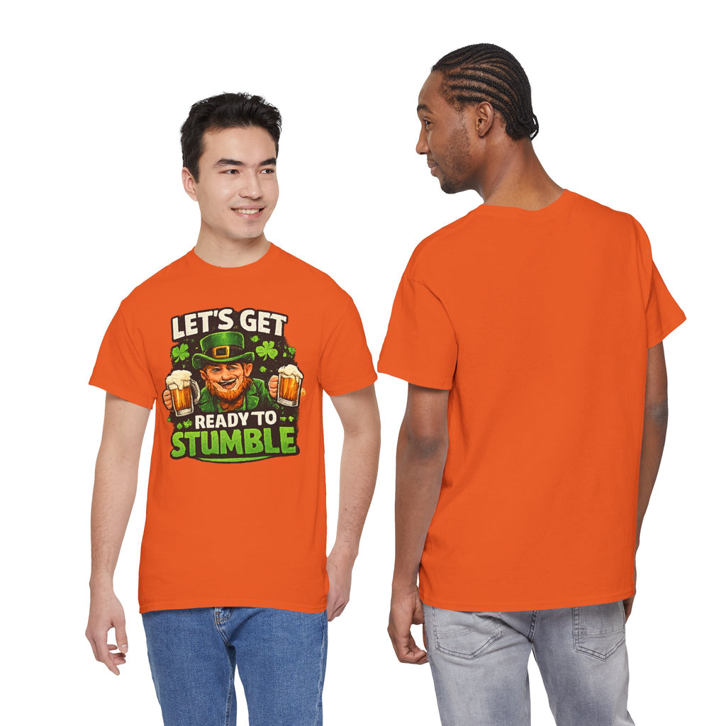 ☘ St. Patrick's Day Shirt — "Let's Get Ready to Stumble" Leprechaun Beer Tee | 100% Cotton
