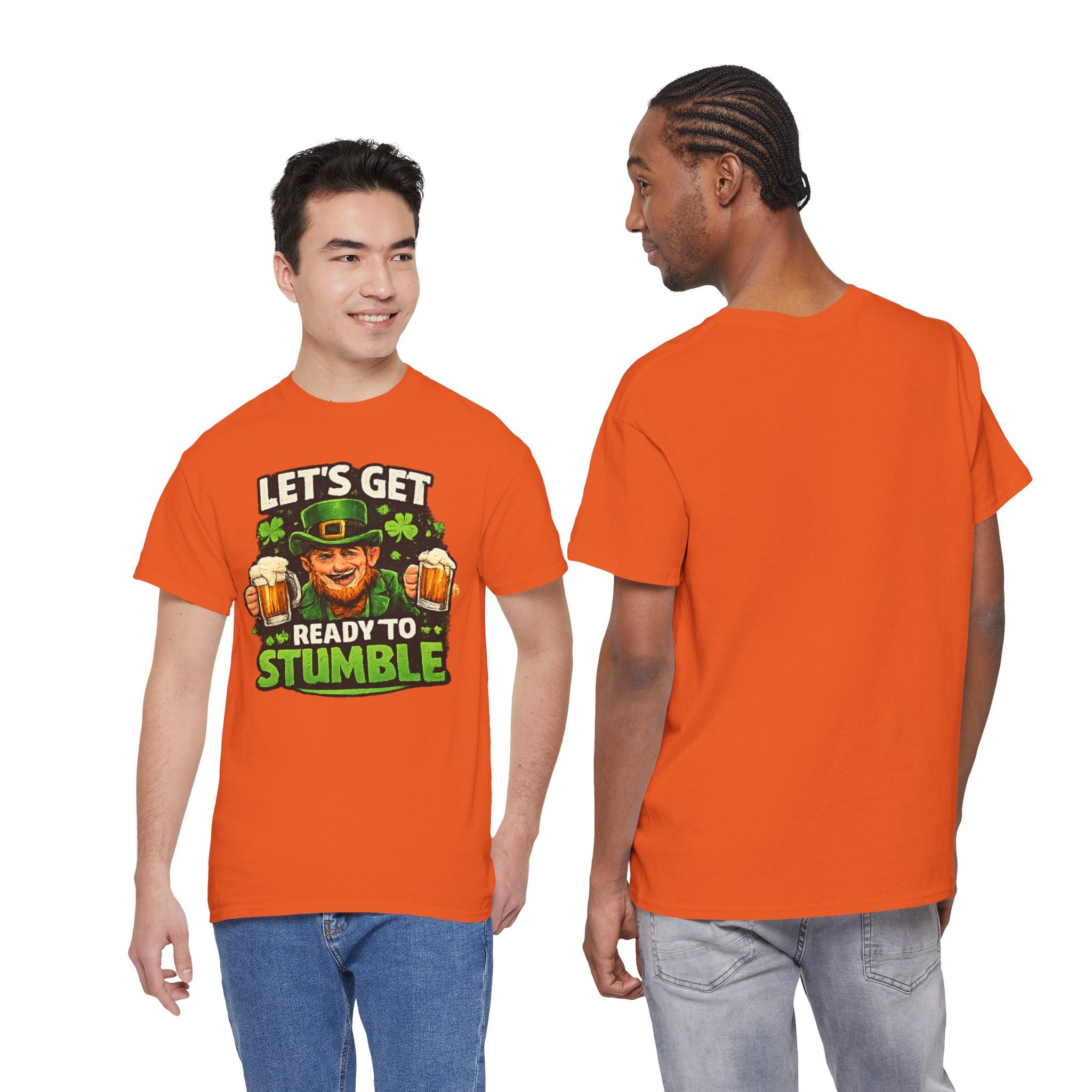 ☘ St. Patrick's Day Shirt — "Let's Get Ready to Stumble" Leprechaun Beer Tee | 100% Cotton