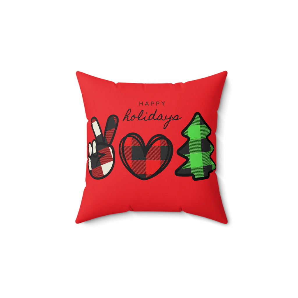 2 Sided Holidays Print Square Pillow
