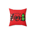 2 Sided Holidays Print Square Pillow