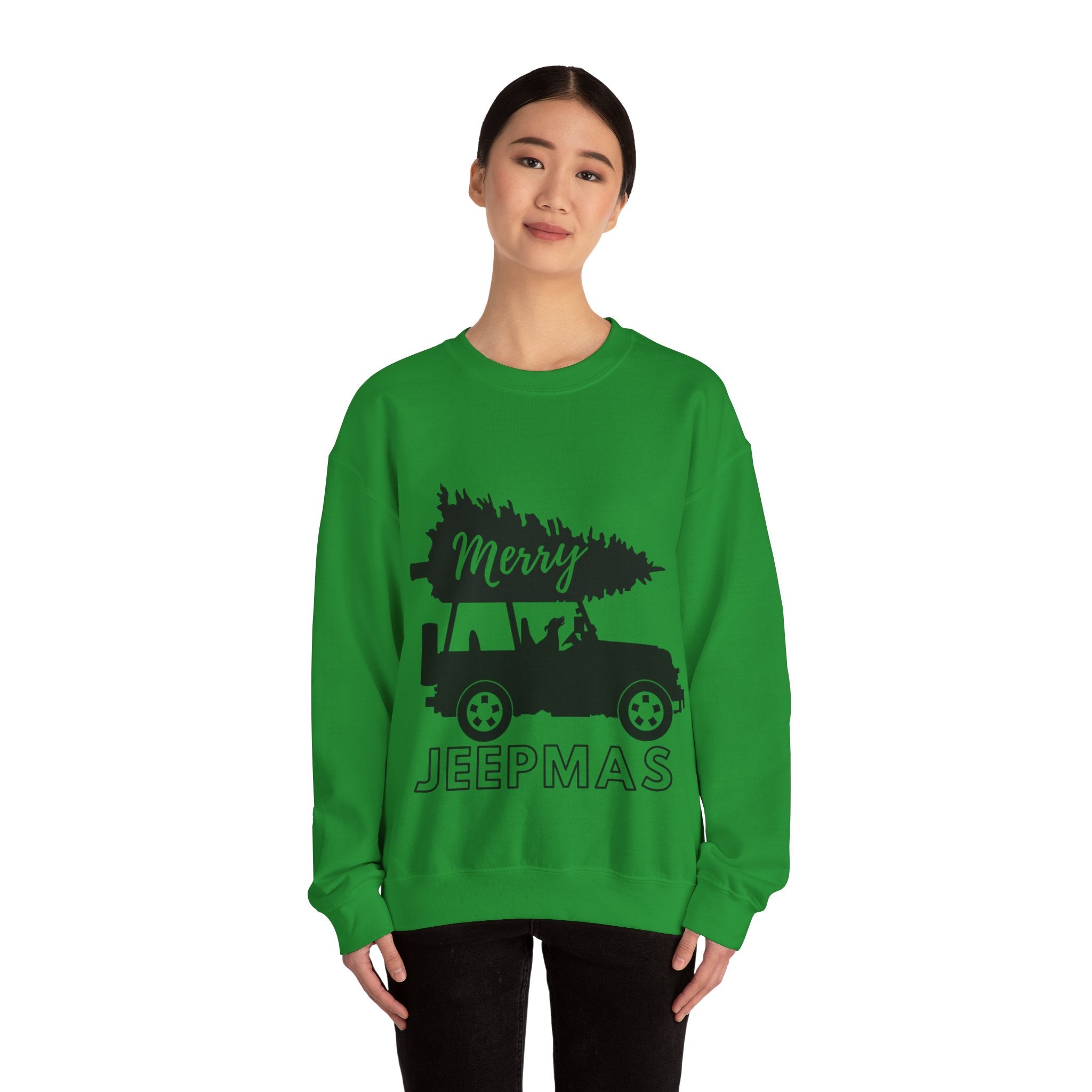 Merry Jeepmas Crewneck Sweatshirt - Black Print