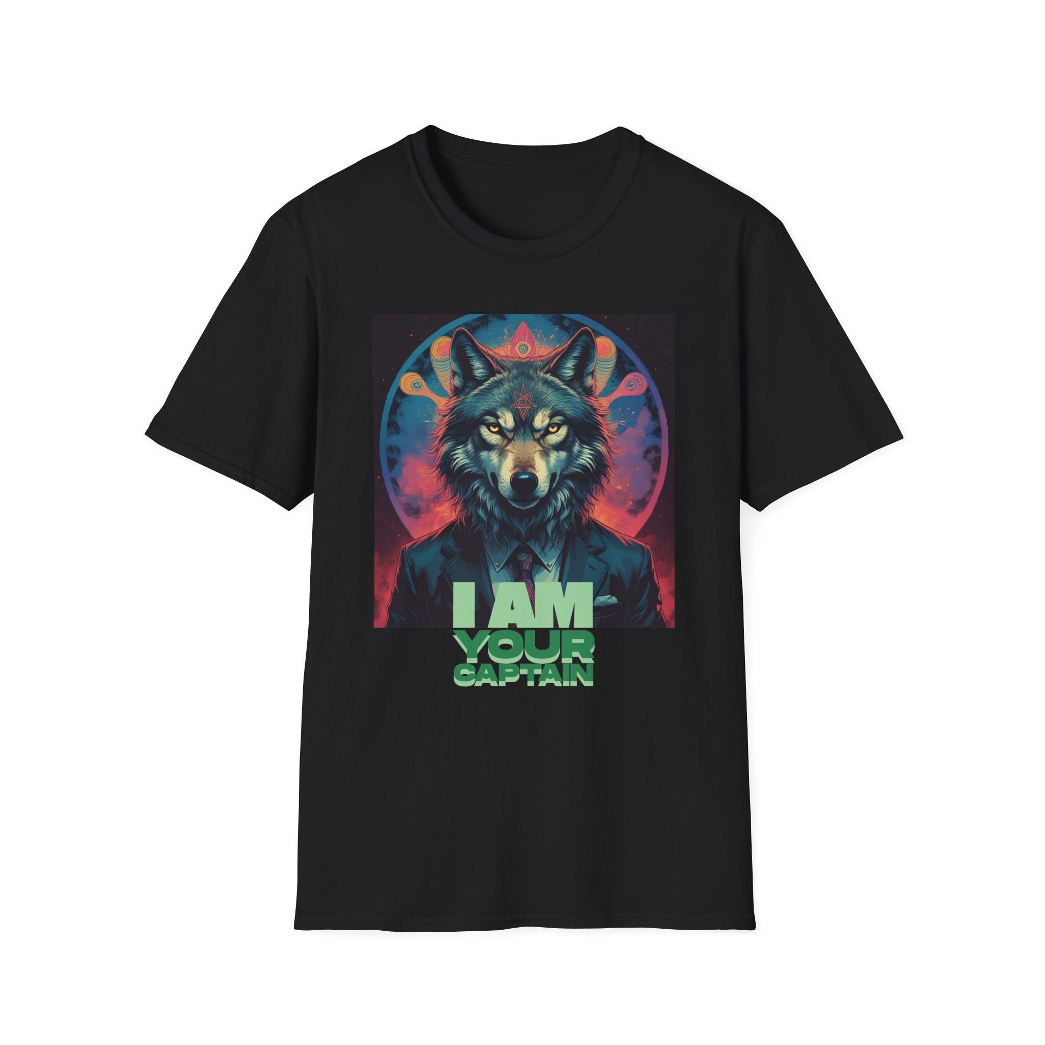 Space Wolf Unisex T-Shirt, Sci-Fi Psychedelic Wolf, I Am Your Captain, Cosmic Tee, Galaxy Shirt