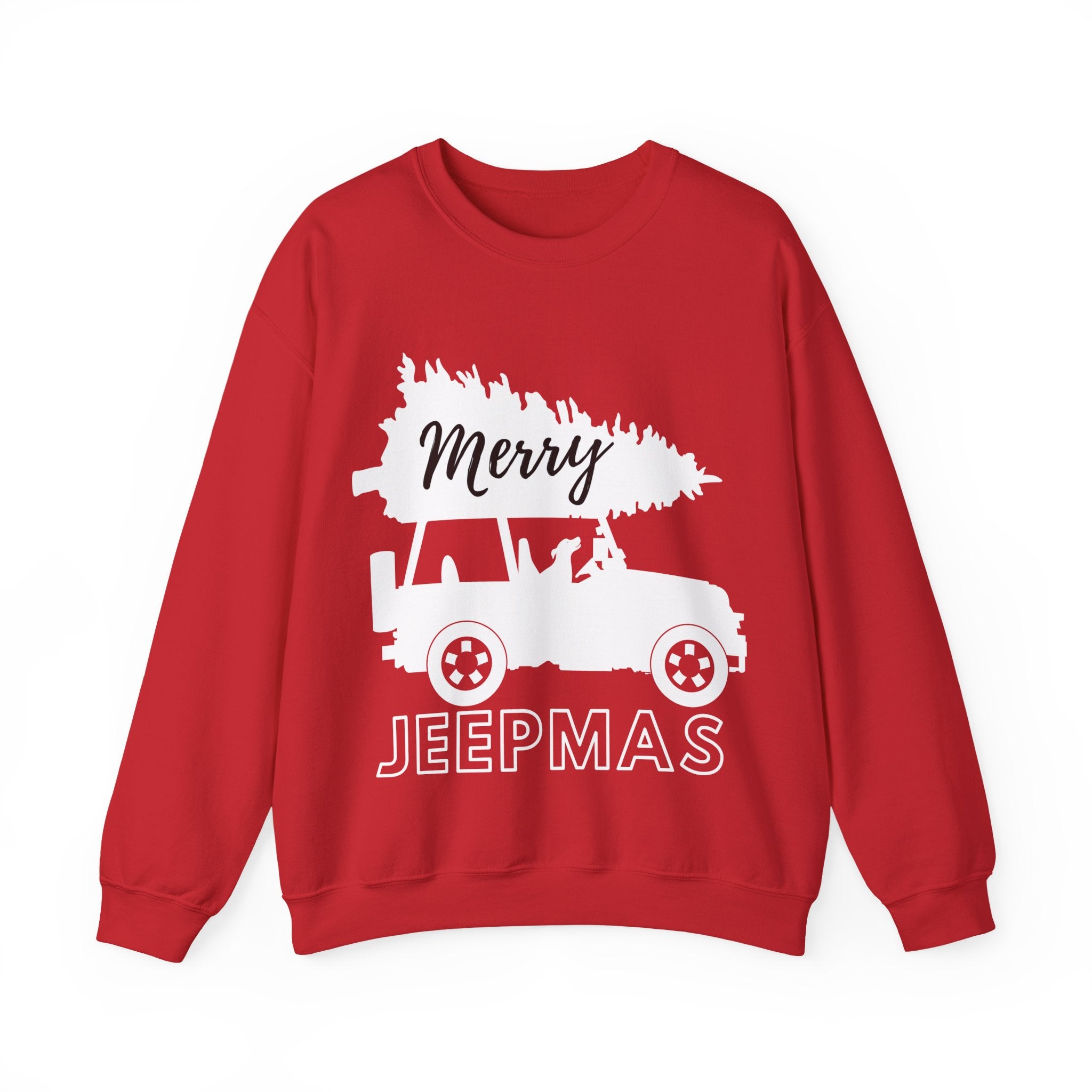 Merry Jeepmas Crewneck Sweatshirt - White Print