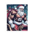 Christmas Super Hero Santa Sleigh Velveteen Plush Blanket