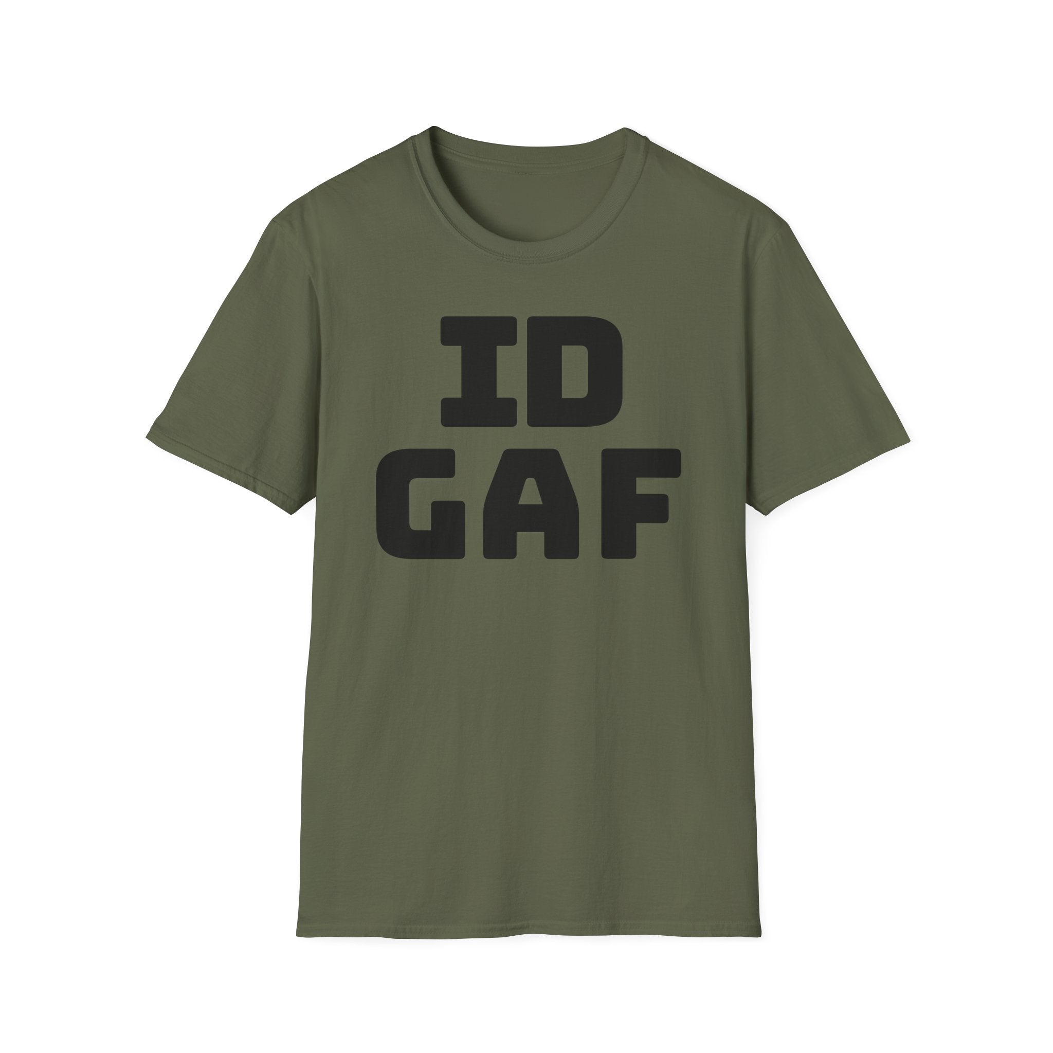 IDGAF Unisex Softstyle T-Shirt - Casual Tee for Everyday Wear, Gift for Friends, Statement Shirt, Comfortable Attire, Everyday Humor