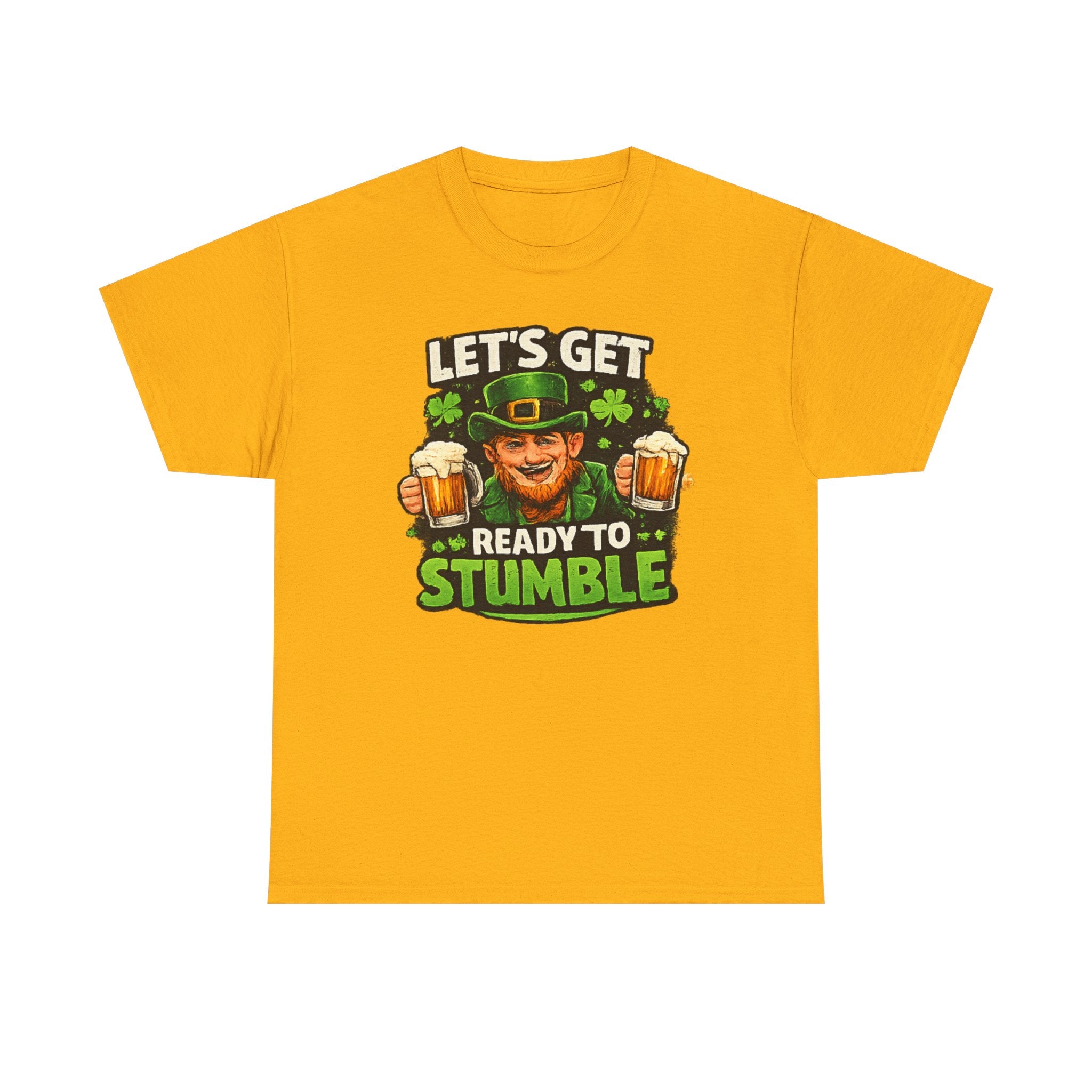 ☘ St. Patrick's Day Shirt — "Let's Get Ready to Stumble" Leprechaun Beer Tee | 100% Cotton
