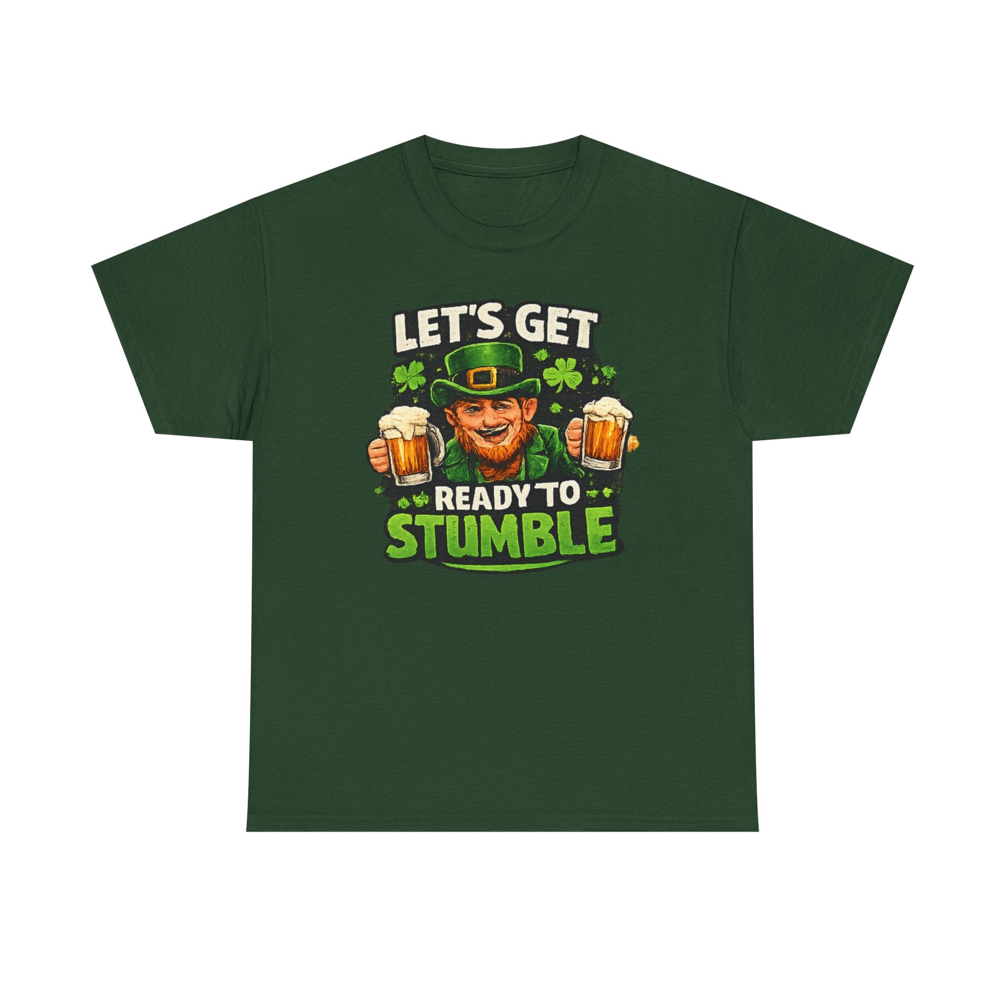 ☘ St. Patrick's Day Shirt — "Let's Get Ready to Stumble" Leprechaun Beer Tee | 100% Cotton