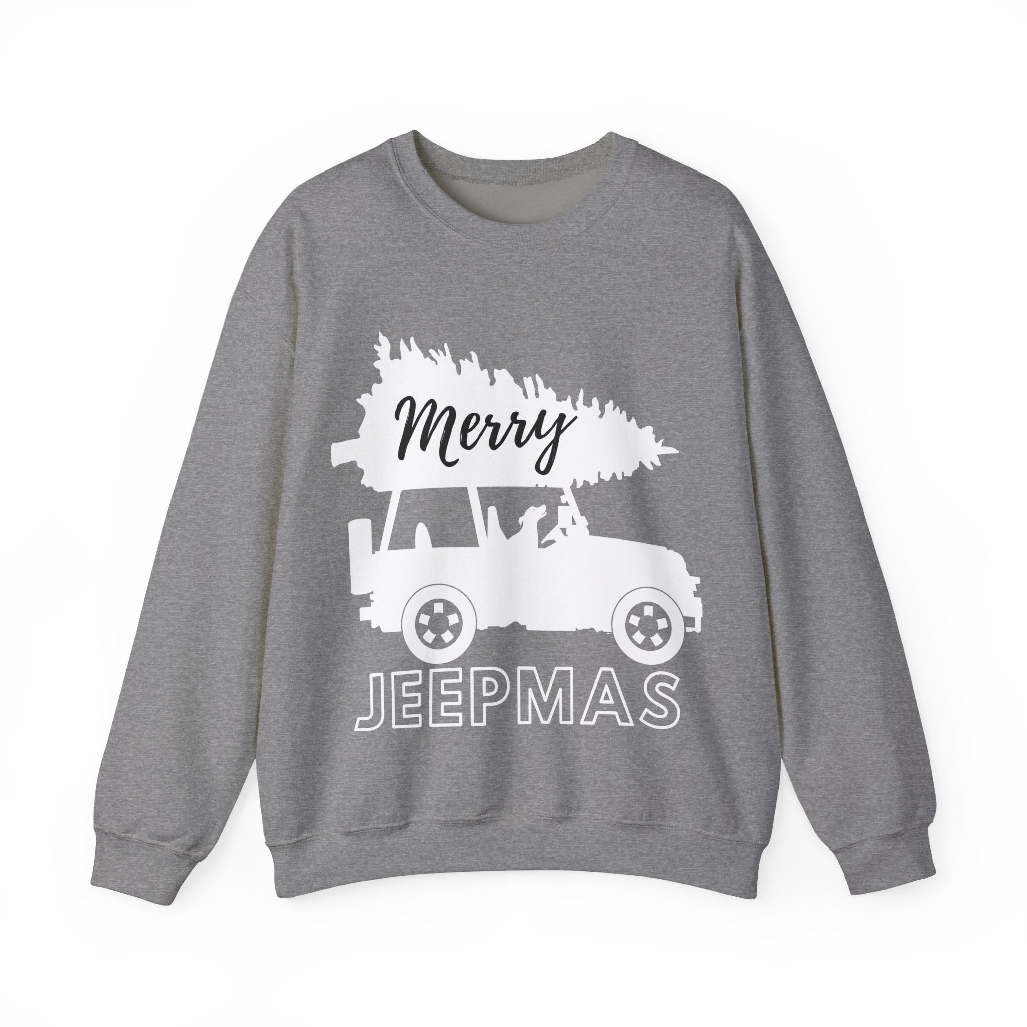 Merry Jeepmas Crewneck Sweatshirt - White Print