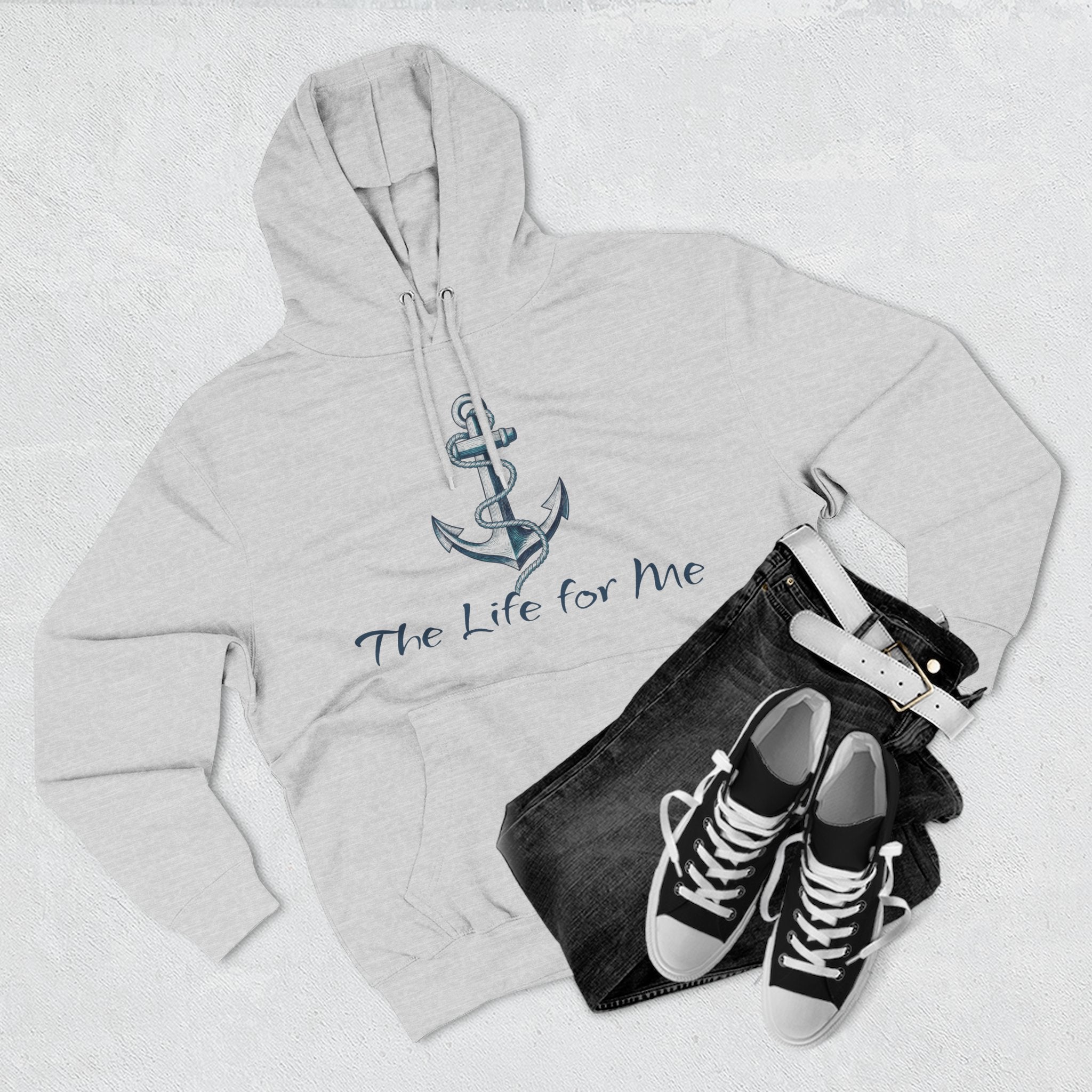 Anchor Graphic Hoodie — "The Life for Me" Nautical Pullover