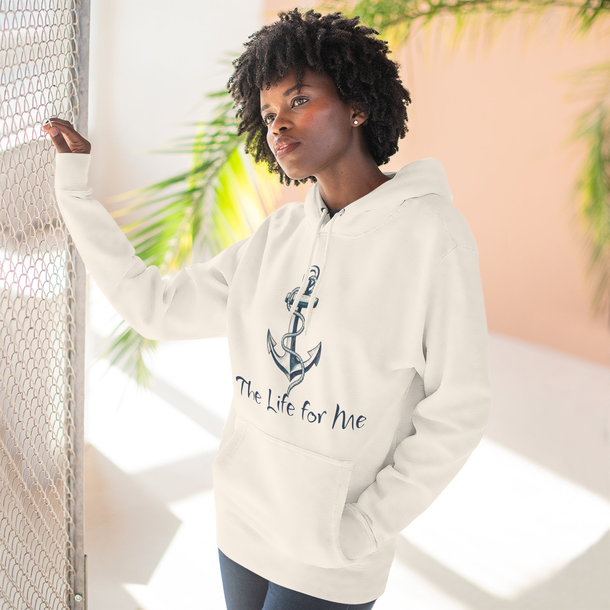 Anchor Graphic Hoodie — "The Life for Me" Nautical Pullover