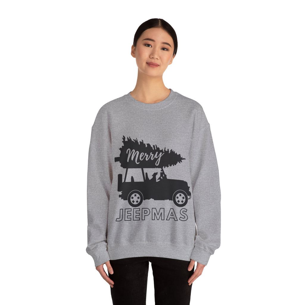 Merry Jeepmas Crewneck Sweatshirt - Black Print