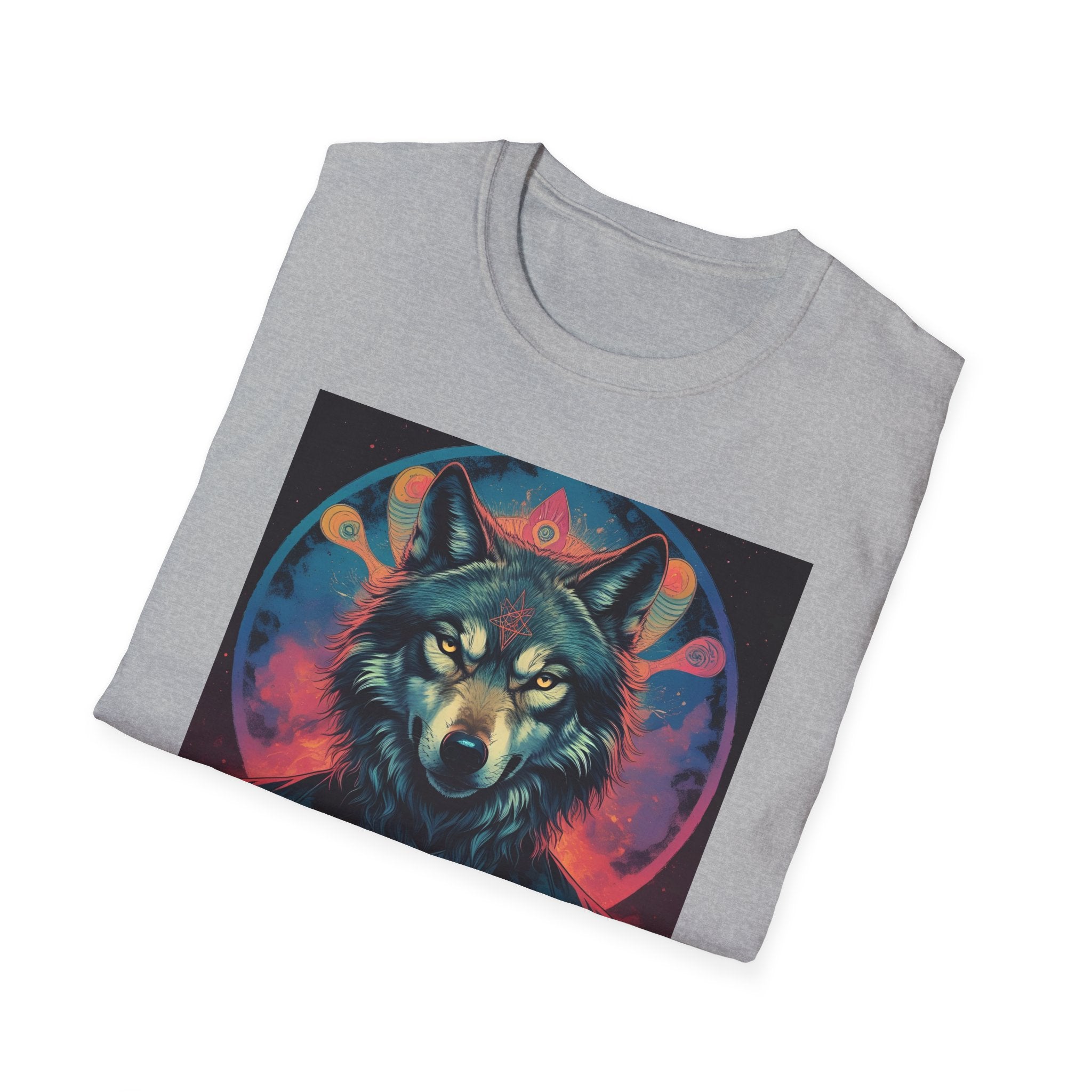 Space Wolf Unisex T-Shirt, Sci-Fi Psychedelic Wolf, I Am Your Captain, Cosmic Tee, Galaxy Shirt