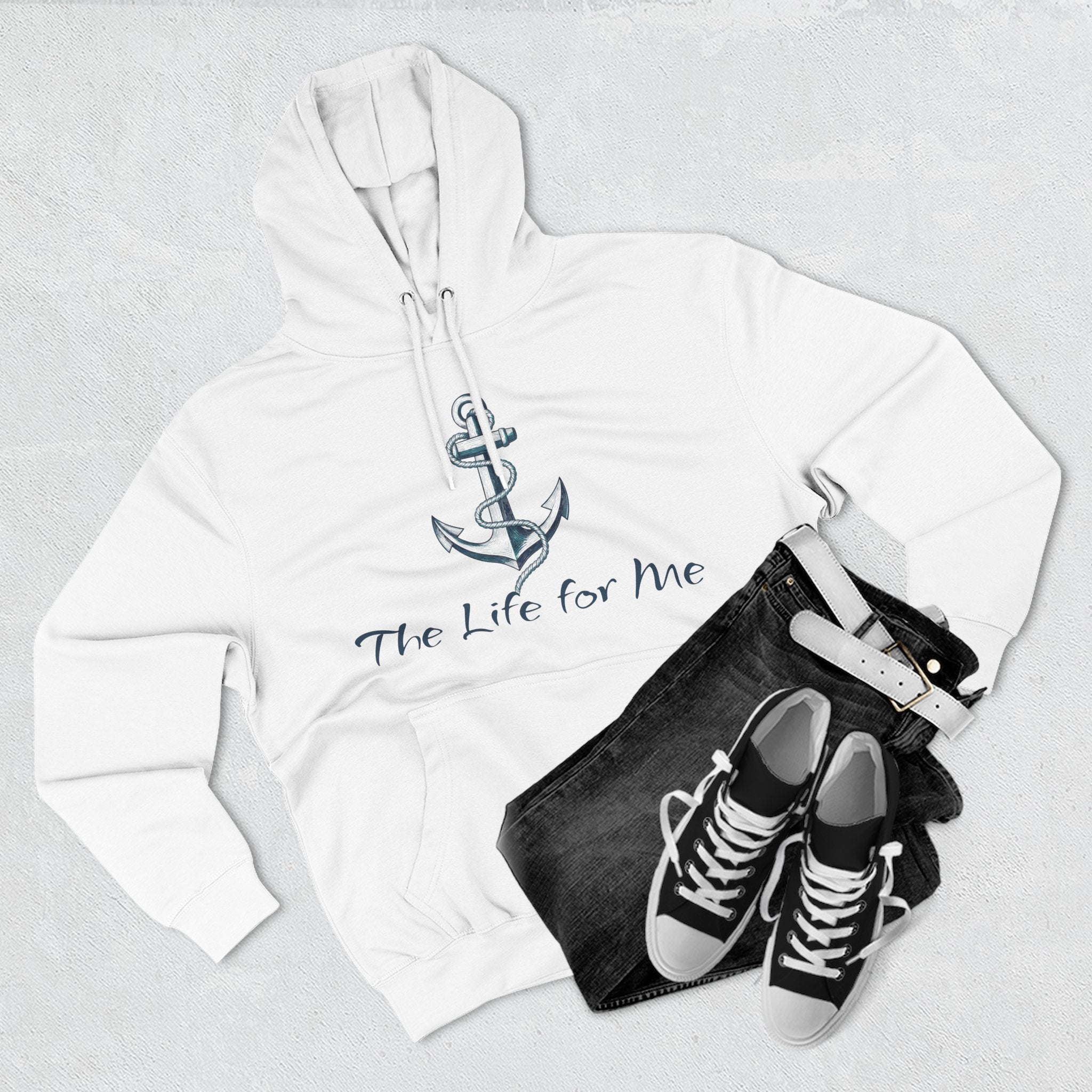 Anchor Graphic Hoodie — "The Life for Me" Nautical Pullover